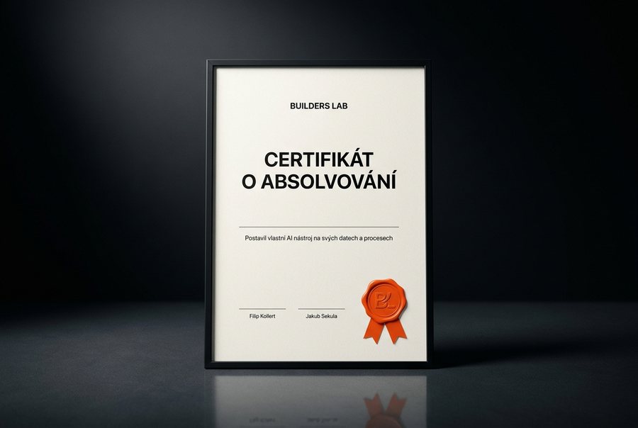 Certifikát o absolvování Builders Lab